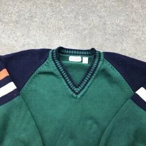 Pull Cardigan IZOD Vintage – Homme, Taille XL, Bleu, Style Preppy Golf